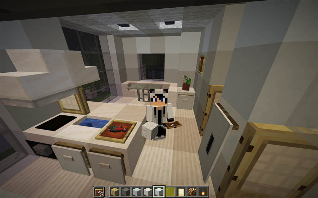 Minecraft キッチン作る